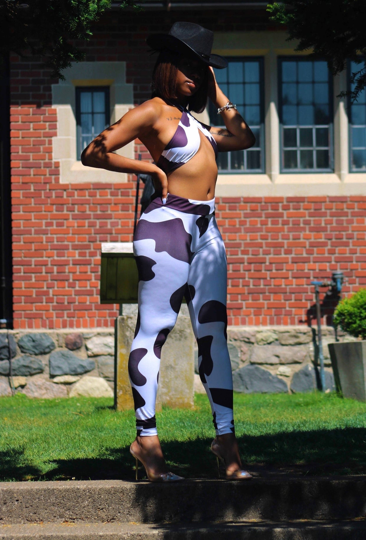 Cow Print Bandeau Set